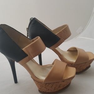 Jessica Simpson sexy color block heels.